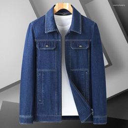 Men's Jackets High Quality Autumn Lapel Plus Fat Size Denim Jacket For Men Europe And America Pure Cotton Fashion Casual