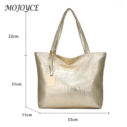 Shoulder Bags Vintage Women Alligator Pattern PU Leather Tote Handbags Shopping Bag