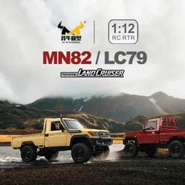 Electric/RC Car New Mn82 Mengniu Remote-controlled Toy Car 1 12 Model Car Rc Off-road Vehicle Simulation Off-road Pickup Truck Children Toy Gift T240506