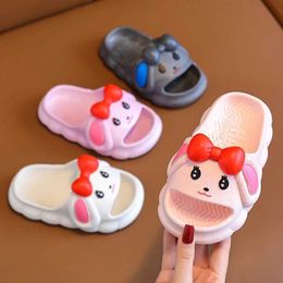 Slipper Summer Aged 3-12 Children Slippers Cute Rabbit Seabeach Sandal For Girls Flip Flops Non-Slip Bathroom Indoor Home Kids Shoes