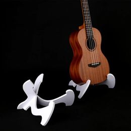 White Guitar Holder Ukulele Shelf Ukulele Folding Vertical Stand Guitar PVC Bracket Accessories 25/15/0.8cm Ukulele Stand