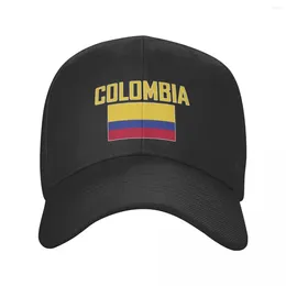 Ball Caps COLOMBIA Country Name With Flag Sun Baseball Cap Breathable Adjustable Men Women Outdoor Soccer Hat For Gift