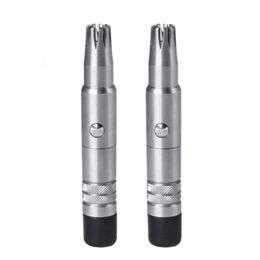 2X stainless steel manual nose trimmer used for shaving nose ear hair trimmer shaving care mens washable equipment 240429