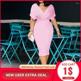 Party Dresses Elegant Beading Summer Bodycon Dress 2024 African Women Pink Vestiods Fashion Office Ladies Midi High Waist Whitees