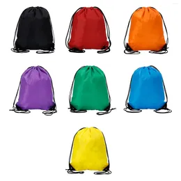 Outdoor Bags Drawstring Backpack Cinch Sack Sports Gym Bag Rucksack For Men Kids Shopping