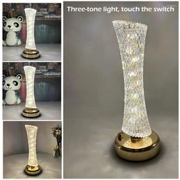 Table Lamps Lamp Cordless With Touch Control Battery Operated Led Light For Adjustable Brightness 3 Color Modes
