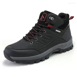 Casual Shoes Waterproof Hiking Men's Autumn High-top Wear-resistant Absorption Outdoor Boots Non-slip Trekking Sneakers Men