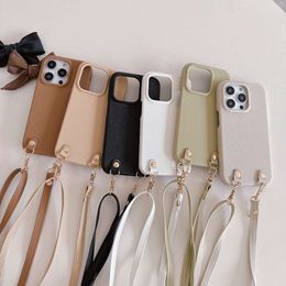 Suitable Apple 15 ProMAX phone 14 half pack hard case 13 diagonal leather strap for women 11 trendy