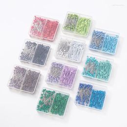 Brooches 100pcs Safety Pin And 50pcs Pearl Needle Set Portable Packaging Multiple Colors Available Rhinestone Decoration Hijab Brooch