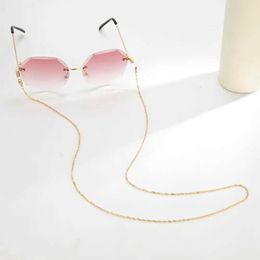 Eyeglasses chains Skyrim Stainless Steel Beaded Glasses Chain Lanyard Women Gold Colour Sunglasses Box Chains Eyewear Cord Eyeglass Neck Strap Rope