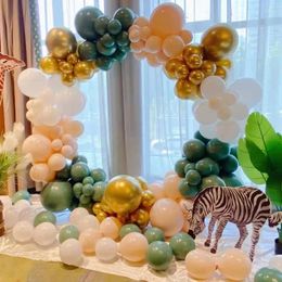 Party Decoration 115Pcs/Set Vintage Avocado Green Balloon Garland Arch Kit Wedding Balloons Decor Birthday Ballons Chain