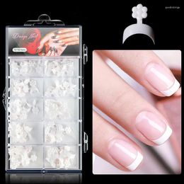 False Nails 100PCS White French Nail Art Tips Half Cover Acrylic Short Artificial For Extension Manicure Tools