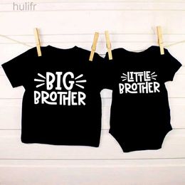 Family Matching Outfits Sibling Brother Matching Shirts Big Brother Little Brother Shirt Brother Matching Outfits Kid Short Sleeve T-shirts Baby Clothes d240507