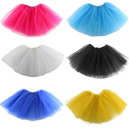 tutu Dress 1pc Kids Baby Girls Chiffon Dance Tutu Skirt For Girls Multi-Layers Tulle Toddler Pettiskirt Children Chiffon Skirt length 30cm d240507