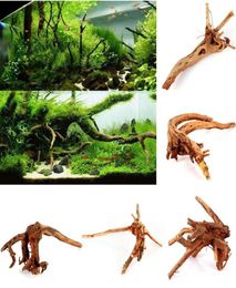 WholeDriftwood Aquarium Ornament Stump Cuckoo Root Tree Trunk Decor Fish Tank Ornamental fish bow Aquarium decorationl1578411