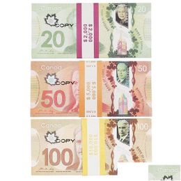 Other Festive Party Supplies Prop Money Cad Canadian Dollar Canada Banknotes Fake Notes Movie Props264A Drop Delivery Home Garden Dh2Ru