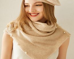 Scarves Pure Cashmere Women Luxury Knit Solid Scarf Multifunction Female Pashmina Shawl Wrap Lightweight Open Cardigan Sweater3643006