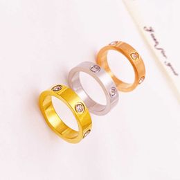 A special love ring diamond inlaid rings for men and women golden couple accessories with cart original rings