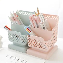 NEW Hollow Desk Organizer Desktop Storage Box Multifunction Stationery Holder Phone Stand Office Supplies Desk Set Pen Holder