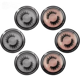 Top Quality 1Pairs Package Natural False Eyelashes Handmade Mink Hair False Eyelashes Soft Reusable Mink Fur Lashes Eyelashes5764815