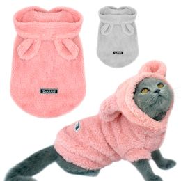 Häuser warme Katze Kleidung Winter Haustier Puppy Kätzchen Manteljacke für kleine mittelgroße Hunde Katzen Chihuahua Yorkshire Kleidung Kostüm Pink S2XL