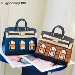 Designer Bags Womens Handbags House Bag Highend Handmade American Alligator Skin Leather 20cm Small Mini