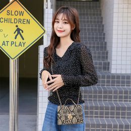 Shoulder Bags Women Snake Print Bag PU Leather Retro Large Capacity Pattern Sling Female Shopping Purse