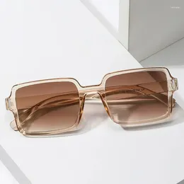 Sunglasses Fashion Square Women Retro Rivets Decoration Gradient Shades Men Leopard Blue Sun Glasses