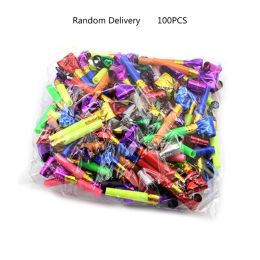 Maker 100Piece Blowing Dragon Whistle Funny Paper Party Blowouts Blowers Noisemaker for New Year Party Birthday Birthday