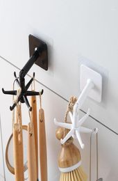 Hooks Rails Kitchen Utensils Rotating Hook 360 Degrees Rotated Punch Spatula Spoon Wall Hanger Bathroom9398232