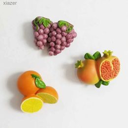 Fridge Magnets 3D Creative 3D Design Resin Fruit Grape Watermelon Accessories Home Decoration Refrigerator WX5274524