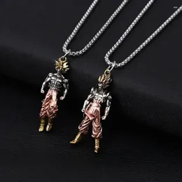 Pendant Necklaces Exquisite And Fashionable -Blooded Anime Yellow-Haired Space Warrior Character Necklace For Men Women Jewellery