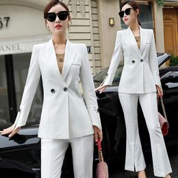 Women's Two Piece Pants High-End Ladies Temperament Suit Clothing Autumn And Winter Korean Style Anti-Aging Western Business Wear