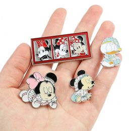 childhood mouse duck cats baby girl childhood comic elf enamel pins Cute Anime Movies Games Hard Enamel Pins Collect Cartoon Brooch Badges 16 colors