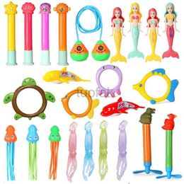 Bath Toys Children Summer Swimming Octopus Pool Diving Toys Kids Water Sports Water Play Toys Diving Stick Gem Set Underwater Grabbing Toy d240507