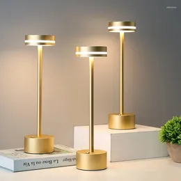 Table Lamps USB LED Waterproof Rechargeable Lamp Touch Dimming Reading Light Living Room Restaurant Bar Decor Lighting