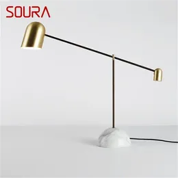 Table Lamps SOURA Nordic Vintage Lamp Contemporary Design LED Art Desk Light Fashion Bedside Decor For Home Bedroom Living Room