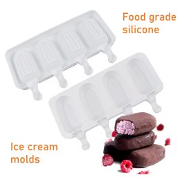 Tools Ice Cream Moulds Silicone Food Grade Ice Pop Cube Popsicle Mould With Sticks Dessert DIY Magnum Cake Mould Ice Cream Maker