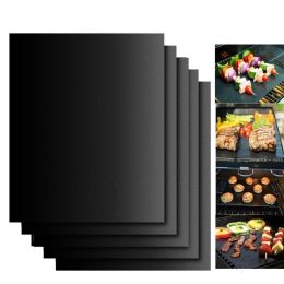 Accessories Non Stick Grill Mat 1/5/10pcs Baking Mat BBQ Tools Cooking Grilling Sheet Heat Resistance Easily Cleaned Kitchen Tools