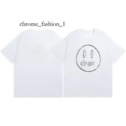 Drawdrew Shirt Mens Designer T Shirt Summer Drawdrew T Shirt Smiley Face Bracelet Graphic Tee Casual Short Sleeved Draw T-Shirt Trend Smiling Shirt Harajuku Tees 111