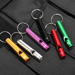 1/3/5pcs Multifunctional Aluminum Emergency Survival Whistle Keychain For Camping Hiking Outdoor Tools Training whistle
