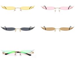 Fashion Cat Eye Sunglasses Women Luxury Brand Designer Metal Small Frame Personality Sun Glasses UV400 Sunglass Shades Eyewear7391476