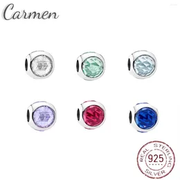 Loose Gemstones Valentine's Day Roses Pendant High Quality 925 Sterling Silver Forever Always Love Charm Bead Fit Bracelet Women Gift