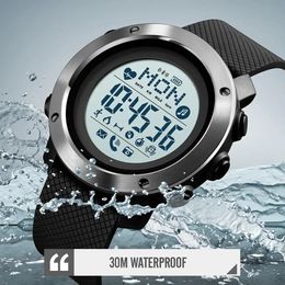 SKMEI 1512 Outdoor Sport Watch Men Bluetooth Heart Rate Fitness Watch Multifunction 5Bar Waterproof Digital Watch reloj hombre 240428