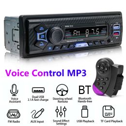 Audio SWM7812 Car Radio Stereo Player Bluetooth5.0 MP3 Players 60W FM Audio Music USB/SD Voice Control with 4 Way RCA Output