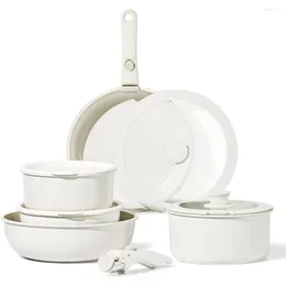 Cookware Sets Pots And Pans Set Nonstick Detachable Handle Induction RV Kitchen Removable Oven Safe