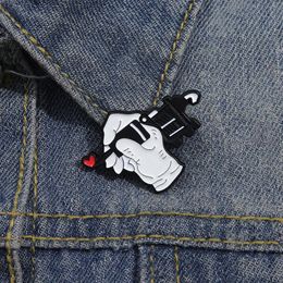 Creative Tattoo Machine Enamel Pins Cartoon Funny Backpack Clothes Lapel Badge Brooches Accessories Jewelry Gift for Friends