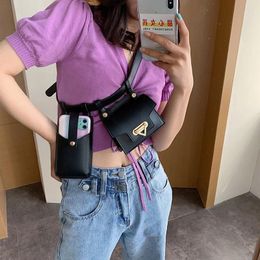 Waist Bags Fashion Two-piece Bag Women's PU Belt Cross-body Mobile Phone