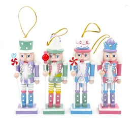 Christmas Decorations 12cm Nutcracker Puppet Ornaments Desktop Decoration Cartoons Walnuts Soldiers Band Dolls Miniatures