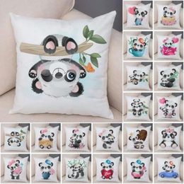 Pillow Cartoon Panda Pillows Case For Kids Bedroom Decor Kawaii Throw Pillowcase Living Room Sofa Car Office Chair Square Cover